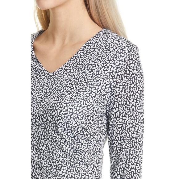 BOSS Women's Epona Printed Jersey Dress in Midnight Fantasy Size M - Picture 13 of 14